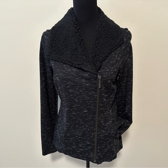 Shailene Shearling Collar Knit Jacket by Kensie - Picture 8 of 14